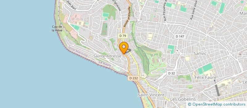 localisation de l'entreprise MADAME EDWIGE TINEL  LE HAVRE