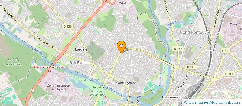 localisation de l'entreprise MADAME EDWINA COCURON à ANGOULEME