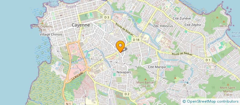 localisation de l'entreprise MADAME EDWINA LUBIN  CAYENNE