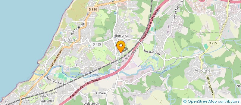 localisation de l'entreprise MADAME EGLANTINE HUE à BIDART