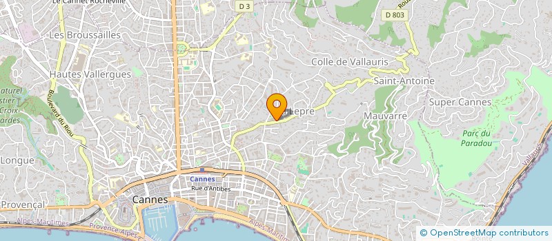 localisation de l'entreprise MADAME EKATERINA KOROVINA à CANNES