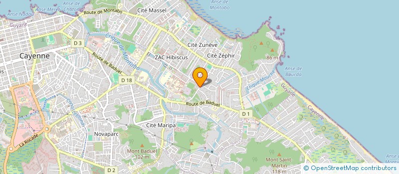 localisation de l'entreprise MADAME ELAINE MONTOUTE  CAYENNE
