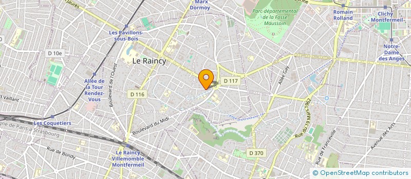 localisation de l'entreprise MADAME ELEA MARTINS à LE RAINCY
