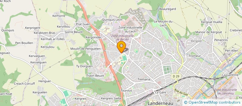 localisation de l'entreprise MADAME ELEN HALLEGOUET à LANDERNEAU