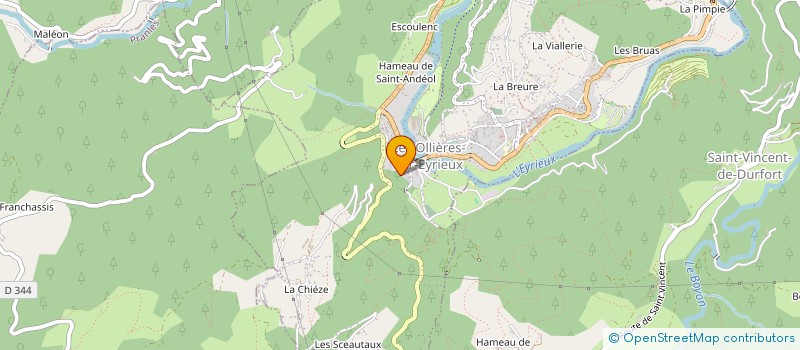 localisation de l'entreprise MADAME ELENA DELTOUR  LES OLLIERES-SUR-EYRIEUX