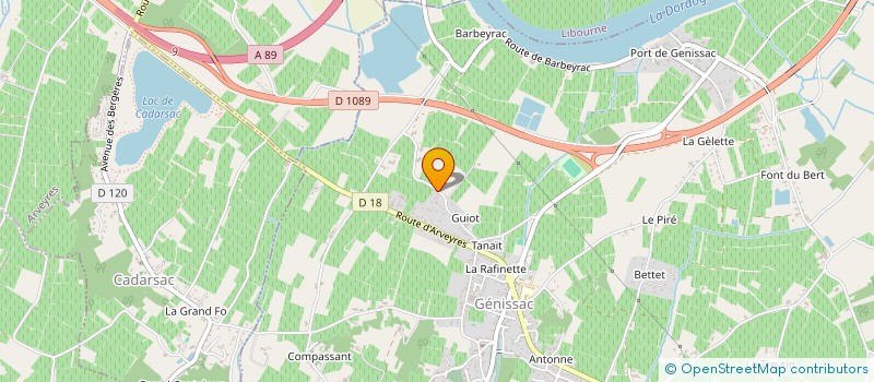 localisation de l'entreprise MADAME ELENA ORECHKO  GENISSAC