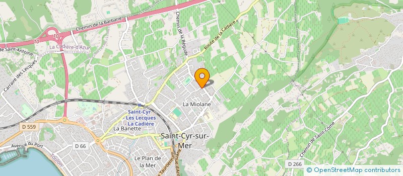 localisation de l'entreprise MADAME ELENA ROMANO à SAINT-CYR-SUR-MER