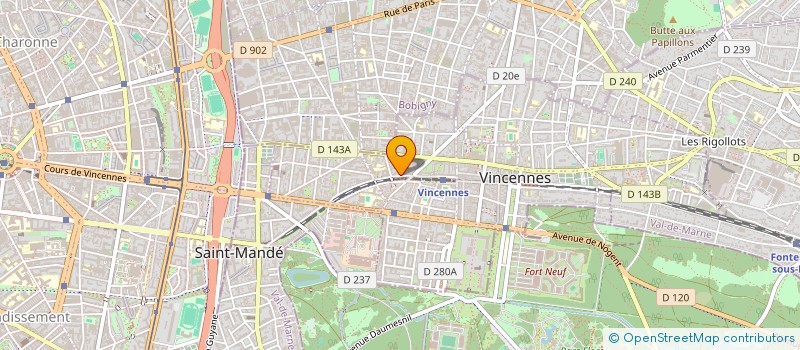 localisation de l'entreprise MADAME ELENA THIEBAUT à VINCENNES