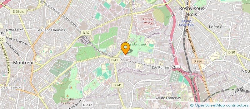 localisation de l'entreprise MADAME ELENA VENCE  MONTREUIL