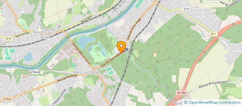 localisation de l'entreprise MADAME ELENA VIKTOROVNA ZHABOVA  MERY-SUR-OISE