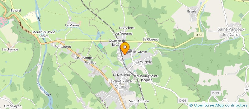 localisation de l'entreprise MADAME ELEONORE BRIDIER à LAVAVEIX LES MINES