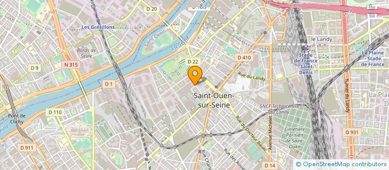 localisation de l'entreprise MADAME ELEONORE CHANSON à SAINT-OUEN-SUR-SEINE