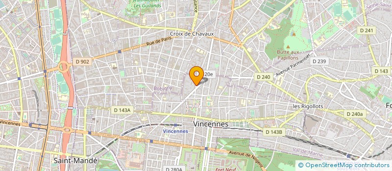 localisation de l'entreprise MADAME ELEONORE CHAPEL  VINCENNES