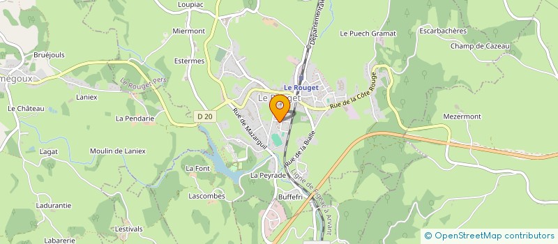 localisation de l'entreprise MADAME ELEONORE CHEVALEYRE à LE ROUGET-PERS