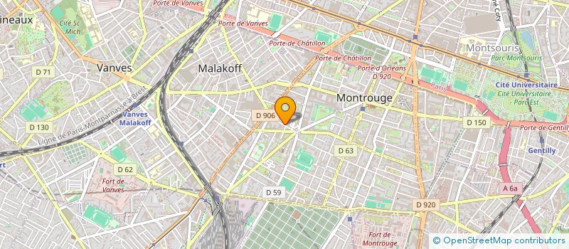 localisation de l'entreprise MADAME ELEONORE CLIGNET  MONTROUGE