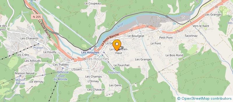 localisation de l'entreprise MADAME ELEONORE GERBIER à LES HOUCHES