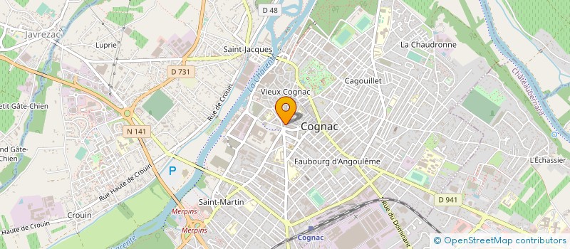 localisation de l'entreprise MADAME ELEONORE GLORY à COGNAC
