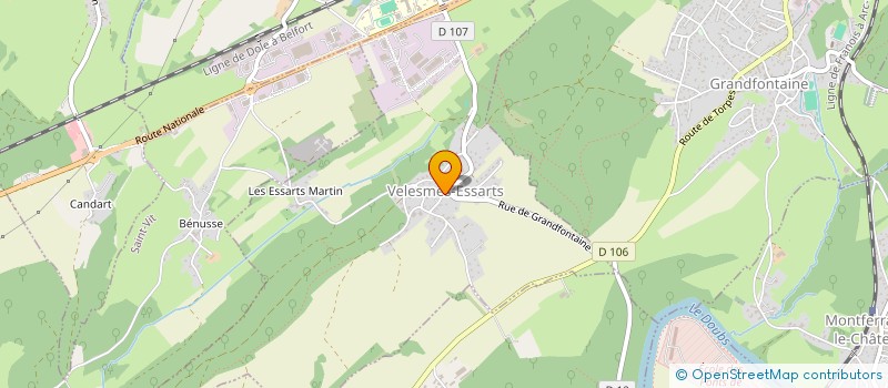 localisation de l'entreprise MADAME ELEONORE LAIRD  VELESMES-ESSARTS