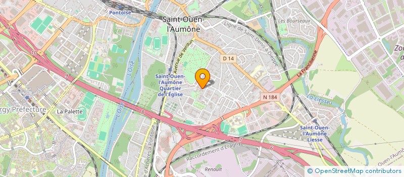 localisation de l'entreprise MADAME ELEONORE MATHE à ST OUEN L AUMONE