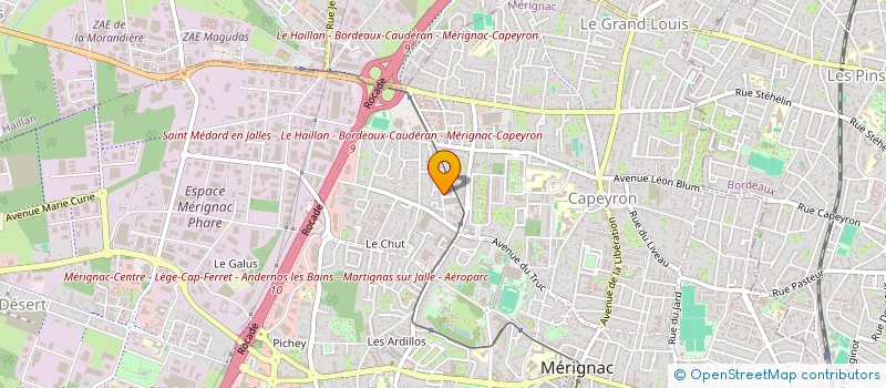 localisation de l'entreprise MADAME ELEONORE MOREIRA DA SILVA  MERIGNAC