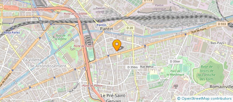 localisation de l'entreprise MADAME ELEONORE ZETLAOUI à PANTIN