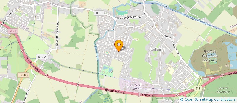 localisation de l'entreprise MADAME ELIANA DEBRUILLE  LALLAING