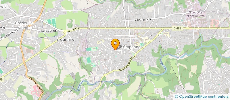 localisation de l'entreprise MADAME ELIANA PEREIRA  CRAPONNE