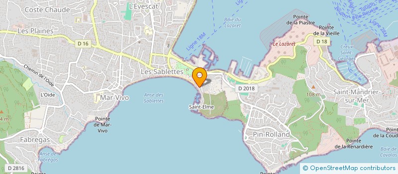 localisation de l'entreprise MADAME ELIANE AMBROSI GARDE  TOULON