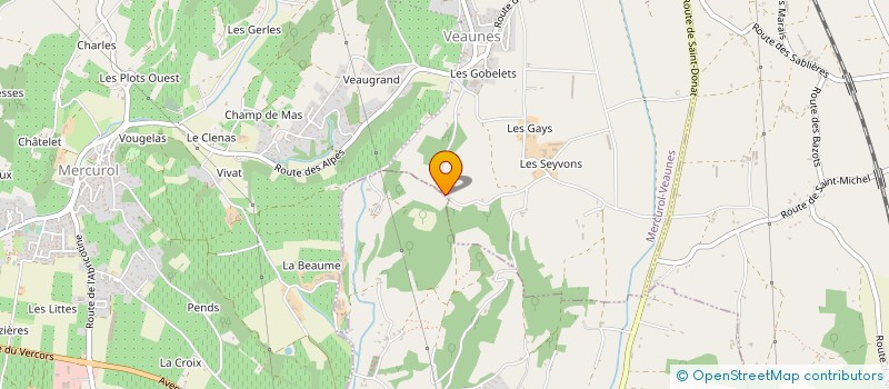 localisation de l'entreprise MADAME ELIANE BETTON  MERCUROL-VEAUNES