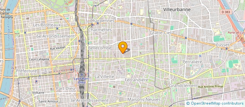 localisation de l'entreprise MADAME ELIANE BONHOMME  VILLEURBANNE