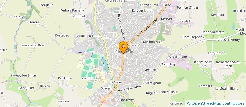 localisation de l'entreprise MADAME ELIANE BOZEC  PLABENNEC