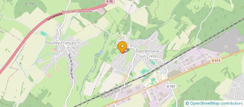 localisation de l'entreprise MADAME ELIANE DEROSIER  DANNEMARIE-SUR-CRETE