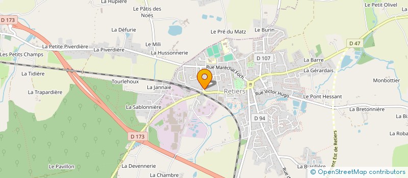 localisation de l'entreprise MADAME ELIANE GASTER  RETIERS