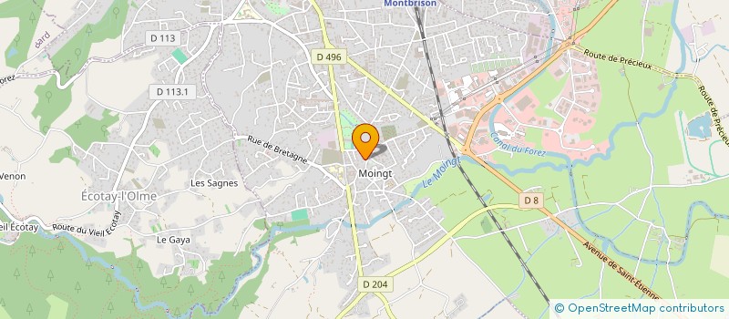 localisation de l'entreprise MADAME ELIANE GIROUD  MONTBRISON