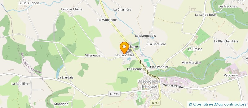 localisation de l'entreprise MADAME ELIANE HOUITTE  BAZOUGES-LA-PEROUSE