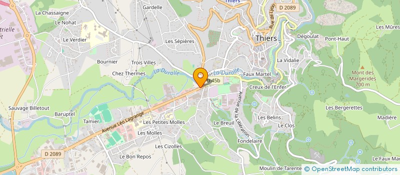 localisation de l'entreprise MADAME ELIANE KOWALSKI  THIERS