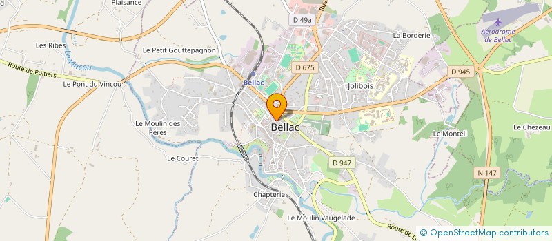 localisation de l'entreprise MADAME ELIANE LACLEF  BELLAC