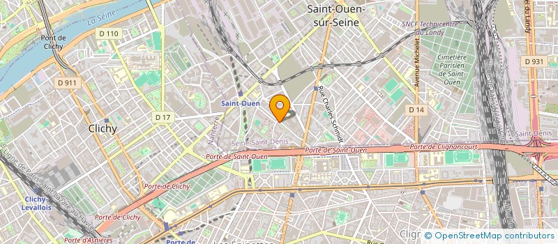 localisation de l'entreprise MADAME ELIANE LAPORTE à SAINT-OUEN-SUR-SEINE