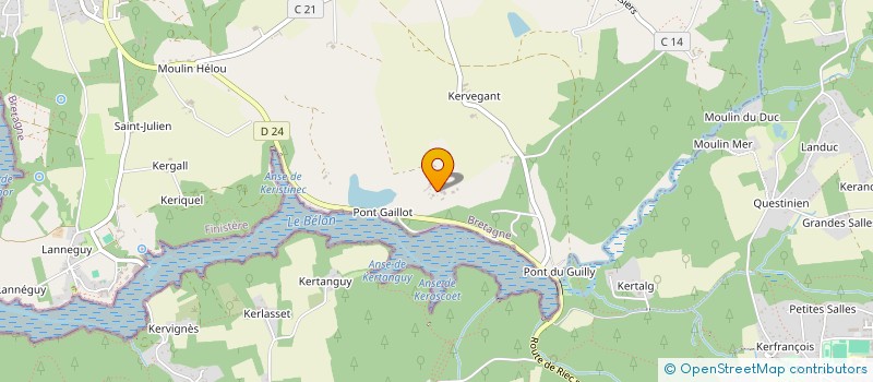 localisation de l'entreprise MADAME ELIANE LE DOEUFF  RIEC-SUR-BELON