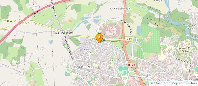 localisation de l'entreprise MADAME ELIANE LEROUX  BEAUCOUZE