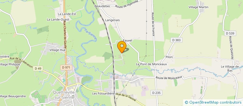 localisation de l'entreprise MADAME ELIANE NICOLAZO DE BARMON  QUETTREVILLE-SUR-SIENNE