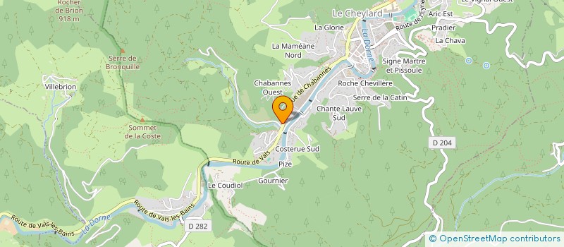 localisation de l'entreprise MADAME ELIANE PINET  LE CHEYLARD