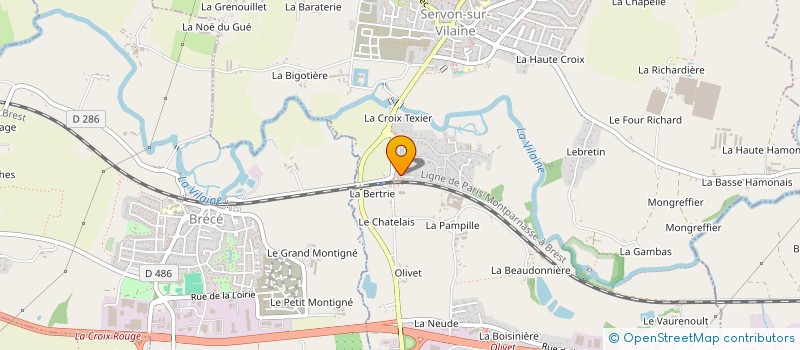 localisation de l'entreprise MADAME ELIANE THERESE RENEE PRIOUR  SERVON-SUR-VILAINE