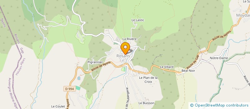 localisation de l'entreprise MADAME ELIANE TOURTET  ROSANS