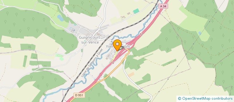 localisation de l'entreprise MADAME ELIANE WERNER  YVERNAUMONT