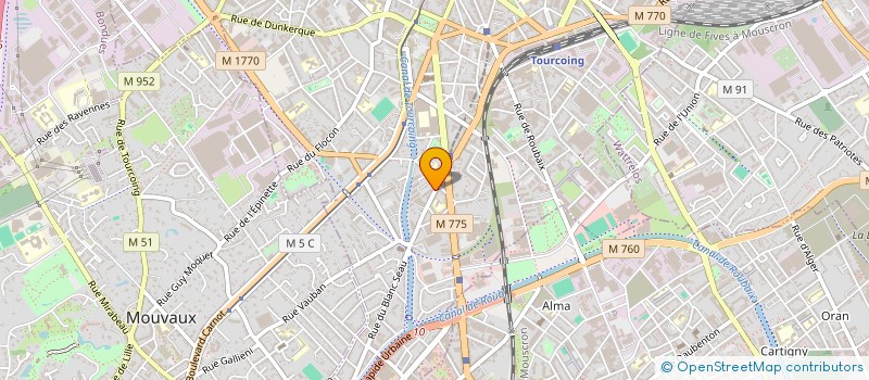 localisation de l'entreprise MADAME ELINA BONNETIER  TOURCOING