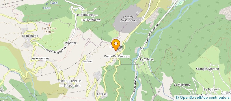 localisation de l'entreprise MADAME ELINA CLARAZ-BONNEL  FONTCOUVERTE-LA-TOUSSUIRE