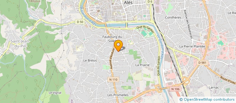 localisation de l'entreprise MADAME ELINA LIARD  ALES