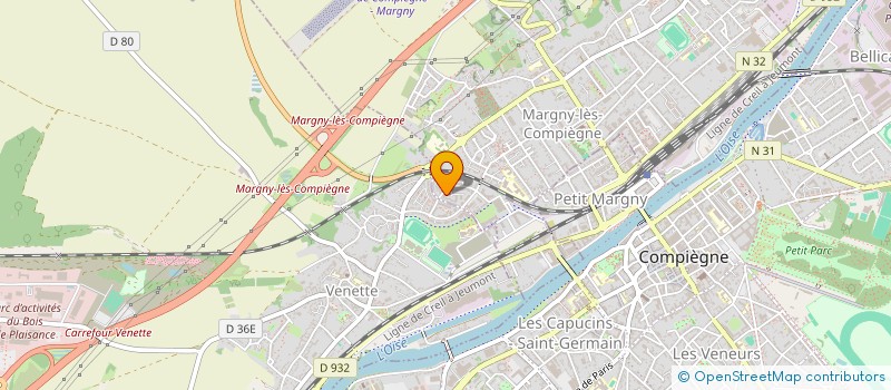 localisation de l'entreprise MADAME ELINA YAMADAEVA  MARGNY-LES-COMPIEGNE