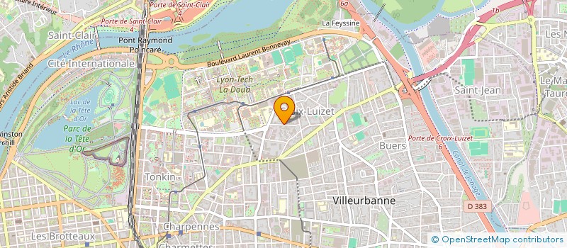 localisation de l'entreprise MADAME ELINE MELQUIOND  VILLEURBANNE